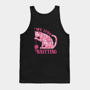 Cat knitting Tank Top